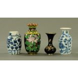Two 19th century small Chinese vases,
