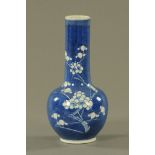 A late 19th/early 20th century Chinese porcelain club shaped vase,
