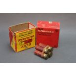 Thirty seven Eley Alphamax paper 12 bore shotgun cartridges,