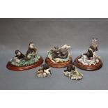 Border Fine Arts five otter figures, to include Model No.