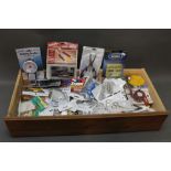 A box lot containing 150+ fishing accessories, to include pliers, scales, scissors, swivels etc.
