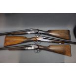 Three 12 bore side by side shotguns, a Victor with 27 1/2" barrels, boxlock, non ejector,