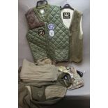 A Garlands fleece jacket Size +/- XL, together with two camouflage T shirts,