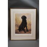 John Tricket a signed limited edition print of a black labrador, 614/850.