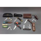 Nine folding pocket knives, to include IXL by George Wostenholm, Opinel, Joseph Rogers,