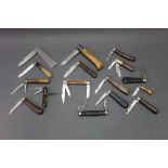 Sixteen folding pocket knives, to include CK by Lockwood Brothers, IXL by George Wolsteneholm,