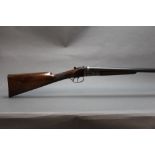 AYA a 12 bore side by side shotgun, with 28" barrels, quarter and three quarter choke,