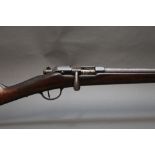A French M80 bolt action Chassepot military rifle, converted to a 12 bore shotgun with a 28" barrel,