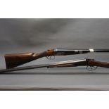 Webley & Scott model 700 12 bore side by side shotgun, with 28" barrels, improved and quarter choke,