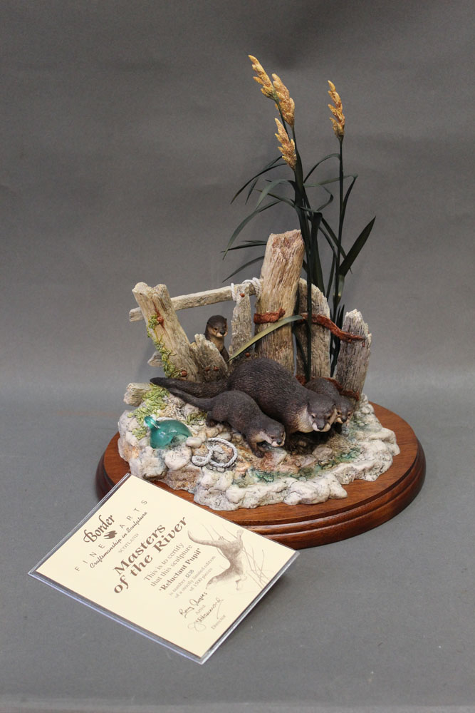 Border Fine Arts an otter figure from The Masters of The River Series "Reluctant Pupil",