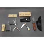 Five buck knives, model 480 Rocky Mountain Elk Foundation, 112, 379, 301, 305.
