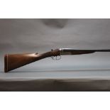 J & W Tolley a 12 bore side by side shotgun, with 28" barrels, cylinder and half choke,
