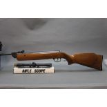 A Diana Series 70 model 79 cal 22 break barrel air rifle, together with a boxed 4 x 20 scope.