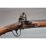 A flintlock sporting gun, the lock marked London and having a 51" barrel. Overall length 171 cm.