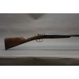 Basque a 20 bore side by side shotgun, with 26" barrels, cylinder and quarter choke, 76 mm chambers,
