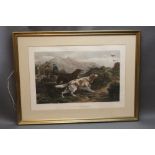 An engraving titled "Grouse Shooting" painted by Basil Bradley and engraved by W Summers.