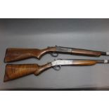 Two 12 bore single barrelled shotguns, a Cooey model 84 with 30" barrels, 2 3/4" chamber,