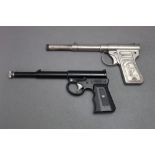 A TJ Harrington & Son The Gat cal 177 air gun, together with a chrome Diana version.