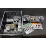 A box lot containing 6 assorted reels including a 0 5000 bait runner, Viper, Lion, Cougar,