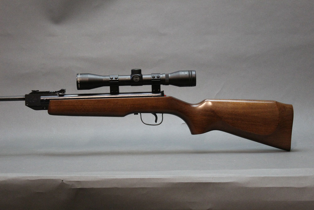 A Weihrauch model HW25 L cal 177 break barrel air rifle, of small form for a child,
