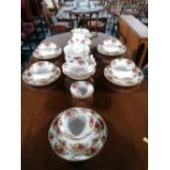 A quantity of Royal Albert Old Country Roses pattern dinnerware