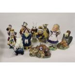 A group of Beswick Alice Series animal and figural ornaments together with an Old Tupton ware mouse