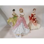 Three Royal Doulton Pretty Ladies figural ornaments to comprise Spring Ball,