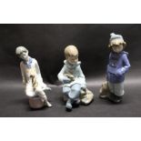 A group of three Spanish figural ornaments to include Nao