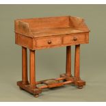 A Victorian oak washstand,