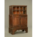 An early 18th century oak glazed bookcase (circa 1730),