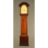 A Georgian mahogany longcase clock with arched hood and two train striking movement by John Murch