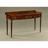 A Regency mahogany serving or dressing table,