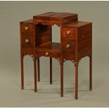 A George III mahogany washstand,