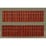 A set of part leather bound Waverley Novels by Sir Walter Scott.