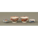 Four Chinese porcelain tea bowls various.