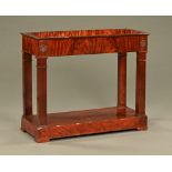 A mahogany hall planter table,