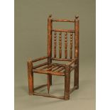 A rare 17th century turned ash Turners chair, in original condition.