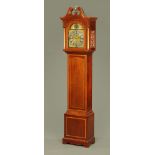 An Edwardian inlaid mahogany longcase clock,