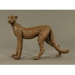 Libby Edmondson, standing Cheetah, cast resin. Height 43 cm. length 58 cm.