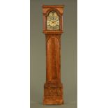 A Georgian walnut longcase clock,