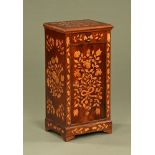 A late 19th/early 20th century marquetry side cabinet,