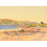 Wat Miller, watercolour "A Quiet Evening" (Cumbrae shore looking across to Fairlie).