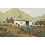 R Martin Tomlinson (Lake Artists Society), watercolour "Lakeland Barn and Buildings".