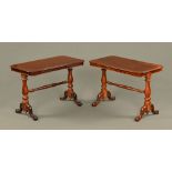 A pair of Victorian side tables,