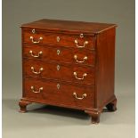 A George III mahogany chest of drawers,