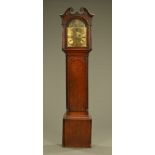 A George III oak longcase clock, with arched brass dial by T Gate Carlisle, 30 hour.