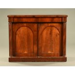 A William IV mahogany linen press,