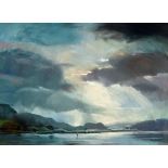 Christopher Assheton Stones, pastel, lakeside view, signed lower left. 55 x 75 cm.