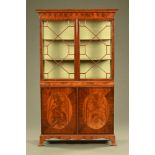 An Edwardian mahogany display cabinet,