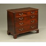 A George III mahogany chest of drawers,